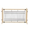 DOMETOUR Wood Freestanding Pet Gate 38"-71" Length Adjustable Dog Gate Safety Fence for Stairs Doorways, Natural - 2 of 4