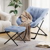 Garvee XL Foldable Saucer Chair with Plush Faux Fur, Non-Slip Base, Comfortable Lounge Accent Chair for Teens & Adults - 3 of 4