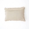 SEVOBAL Bed Pillows Bohemian Linen Printed Cushion with Decorative Fringes, Elegant Home Decor Accent for Bedroom, Multicolored, 16"*24"*2" - 3 of 4