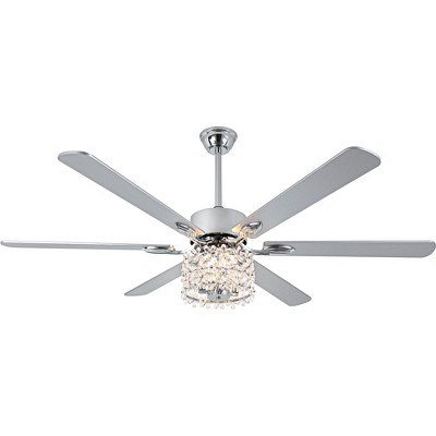 Bella Depot 65" Modern Large Crystal Ceiling Fan