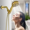 Cobbe Brushed Gold Bathtub Shower Faucet Set with 10 Settings ABS Handheld Shower and Bathtub Spout Double Handle - 4 of 4