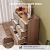 6 Drawer Dresser for Bedroom,47.2" Rattan Chest of Dressers with Ample Storage,Boho Chest of Drawers,Wooden Dresser Chest with Golden Handles - 4 of 4