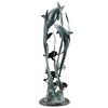 SPI Home Brass Dolphin Seaworld Seascape – 50" Ocean-Themed Floor Sculpture with Marine Life Detail - 2 of 4