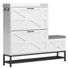 Mlmh & Kngwa 47.2"W Modern Storage Shoe Cabinet,Freestanding Entryway Shoe Rack with 2 Flip Drawers - 4 of 4