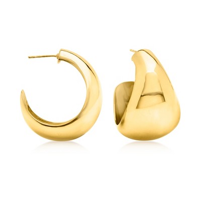 Ross-Simons 18kt Gold Over Sterling Graduated Hoop Earrings