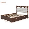 NicBex Queen Bed Frame with Headboard,Storage Upholstered Bed Frames with 2 Drawers,Twin-XL Size Trundle,Charging Station,No Box Spring Needed - 2 of 4