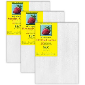 Strathmore 300 Series Traditional Stretched Canvas, 5x7 inch, Pack of 3 - 1 of 4