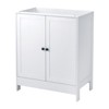 Karl Home 30in White Bathroom Vanity Without Sink Top With Door Back Storage - 2 of 4