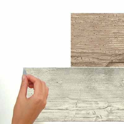 Distressed Barn Wood Plank Peel and Stick Wall Decals