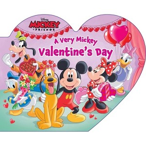 Disney Mickey & Friends: A Very Mickey Valentine's Day - (Shaped Board Books) by  Dienesa Le (Board Book) - 1 of 4