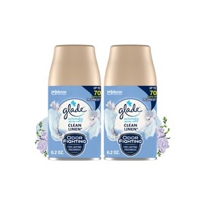 Glade Automatic Air Freshener Room Spray Scent Refills - Clean Linen - 6.2oz/2ct - 1 of 4