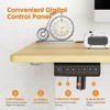 40 x 24 inch Electric Adjustment Desk with Hook, 2 Rear End Wiring Holes, Adjustable Height Desk, Home Office Computer Desk, Sit Stand Up Desk Brown - 3 of 4