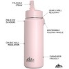 Hydrapeak 20oz Kids Stainless Steel Leak Proof Water Bottle with Straw Lid and Flexible Handle - 2 of 4