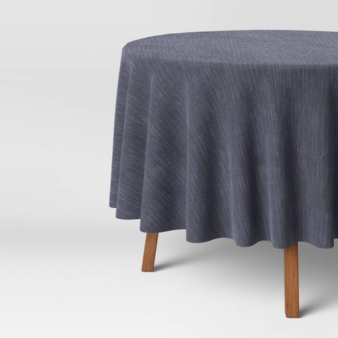 Cotton Chambray Round Tablecloth, Where Can I Get Round Tablecloths