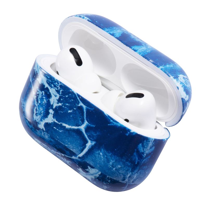 Insten Case Compatible with AirPods Pro - Soft Glossy Marble Skin Cover, Sea Blue, 5 of 10