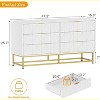 6 Drawer Dresser, Modern Dresser Chest with Wide Drawers and Metal Handles, Wood Storage Chest of Drawers for Bedroom, Living Room - 2 of 4