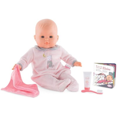 Corolle Mon Grand Poupon Eloise Goes to Bed Set Toy Baby Doll, Pink, 14 inches