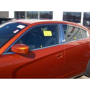 QAA is Compatible with 2011-2020 Dodge Charger 4 Piece Stainless Window Sill Trim Set WS51910 - 1 of 4