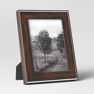 5" x 7" Thin Edged Single Image Frame Brown/White - Threshold™