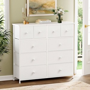 WOWLIVE 10-Drawer Dresser with Fabric Storage, Chest of Drawers for Bedroom - 1 of 4