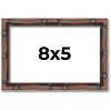 PosterPalooza | 8x5 Thin Bamboo Picture Frame, UV Acrylic, 2 Finishes - Gold and Brown - 2 of 4