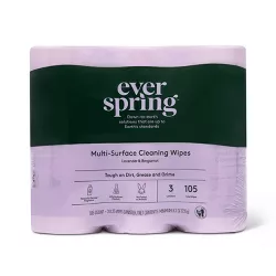 Multi-Surface Cleaning Wipes Lavender & Bergamot - 35ct/3pk - Everspring™