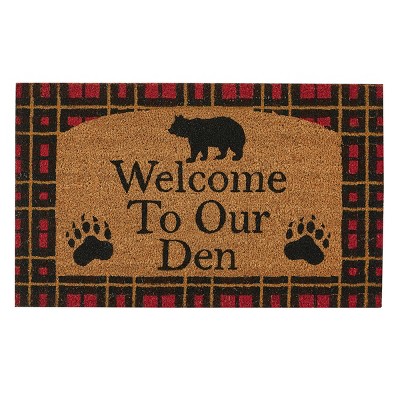 Heavy Duty Coir Welcome to the Cabin Entry Porch Door Mat Rug