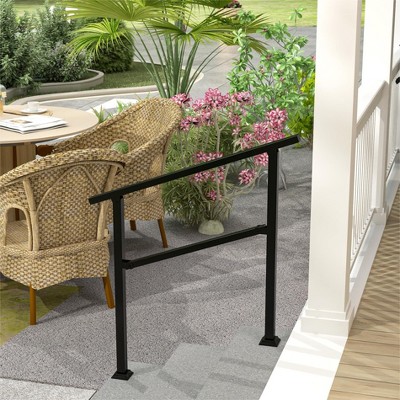 FUFU&GAGA Durable Metal Handrail for Stairs �?Fits 3 to 5 Steps, Ideal for Porch, Patio, and Outdoor Use
