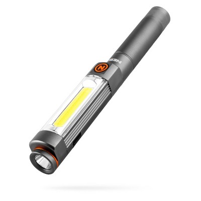 NEBO FRANKLIN Dual 500 Lumen Magnetic Handheld Work Light Flashlight with 7 Light Modes, Includes Rechargeable Battery and Pocket Clip