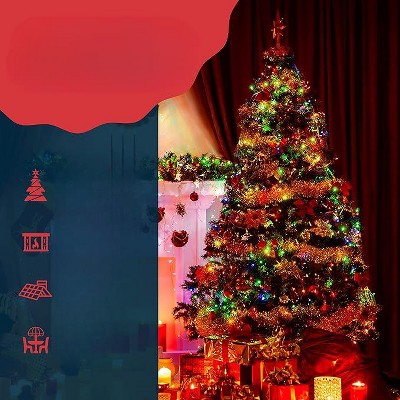 PREXTEX 20 Feet Christmas Lights- 100 Lights, Multicolored