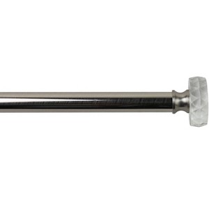3-4-inch Diameter Cut Crystal Disc Adjustable Single Drapery Curtain Rod - 1 of 2