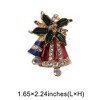 Unique Bargains Christmas Brooches Alloy Dripping Wax Red Green 1.65"x2.24" 1 Pc - 3 of 4