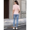 INSPIRE CHIC Women's Short Sleeve Notched Collar Lapel Open Front Business Work Casual Suit Blazer - 3 of 4