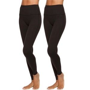 Felina | Velvety Super Soft High-Waisted Legging 2-Pack | Yoga Pants | Workout Clothes for Women - 1 of 4