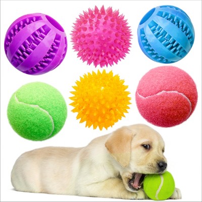 Pacific Pups Products - Dog Toy Balls 6 Pack - Variety Pack of Balls for Dogs - Dog Balls for Fetch