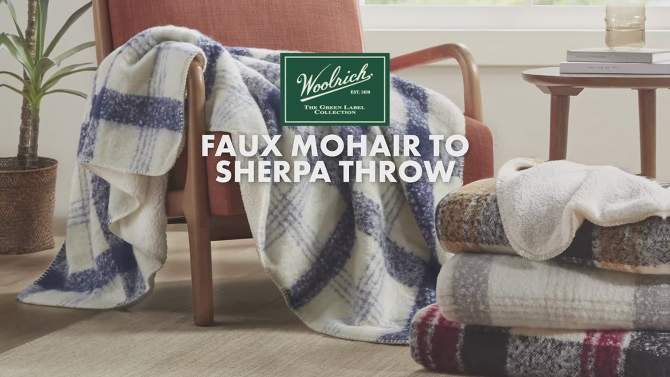 50"x60" Bloomington Faux Mohair to Faux Shearling Throw Blanket - Woolrich, 2 of 9, play video