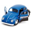 1959 Volkswagen Beetle "Spirit3 Racing" Blue and Black and Boxing Gloves Accessory "Punch Buggy" 1/32 Diecast Model Car by Jada - 3 of 4