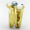 Slickblue Gold Ion-Plated Stainless Steel Ring with Multicolor Pearls, Women's Fashion Ring, Size 5-7 - 4 of 4