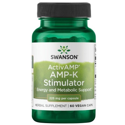 Swanson Dietary Supplements Activamp Amp-K Stimulator Veggie Capsule 225 mg 60ct.