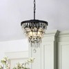 ALOADECOR 12 "  Teardrop Glass Chandelier 3-Lights Pendant Lamp - 2 of 4