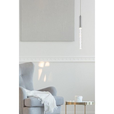 Ruelle Chrome Crystal LED Pendant Light