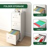 KWPZQEB File Cabinet, Locking Filing Cabinet, Metal Vertical Filing Cabinets for Home Office Organizer Letters/Legal/A4, Space-Saving Design - 3 of 4