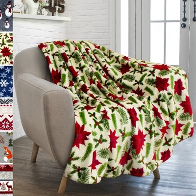 PAVILIA Lightweight Fleece Throw Blanket for Couch, Soft Warm Flannel Blankets for Bed