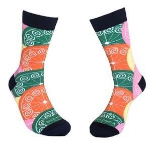 Vibrant Citrus Pattern Socks from the Sock Panda (Women's Sizes, Adult Medium) - 1 of 4