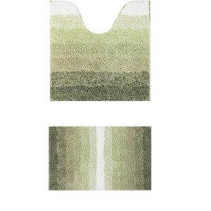 Unique Bargains Non-Slip Absorbent Soft Plush Shaggy Bath Mats 2 Pcs - 1 of 4