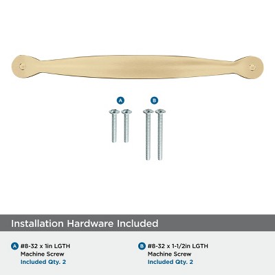 Champagne Bronze 7.5-Inch Arch Cabinet Pull with Mounting Hardware