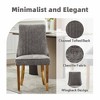 QingMoon Dining Chairs Set of 2, Fabric Upholstered Kitchen Chairs, Mid Century Modern Accent Chair with Solid Wood Legs for Dining Room - 3 of 4