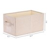 Unique Bargains Fabric Foldable Closet Storage Bins with Handles - 4 of 4