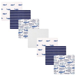 Hudson Baby Infant Boys Cotton Flannel Receiving Blankets 7-Pack Bundle, Born To Fly , One Size - 1 of 4
