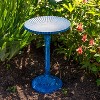 Sunnydaze Art Deco Sunburst Cast Aluminum Metal Bird Bath - Blue Patina - 14" - image 2 of 4